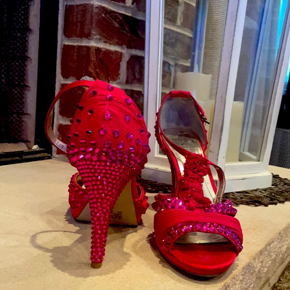 Pink Swarovski Heels